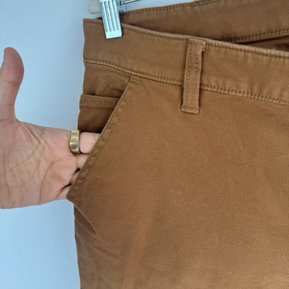 Carhartt Relaxed Fit Double Front Utility Work Pants Women 12 Carpenter Brown - Picture 7 of 11